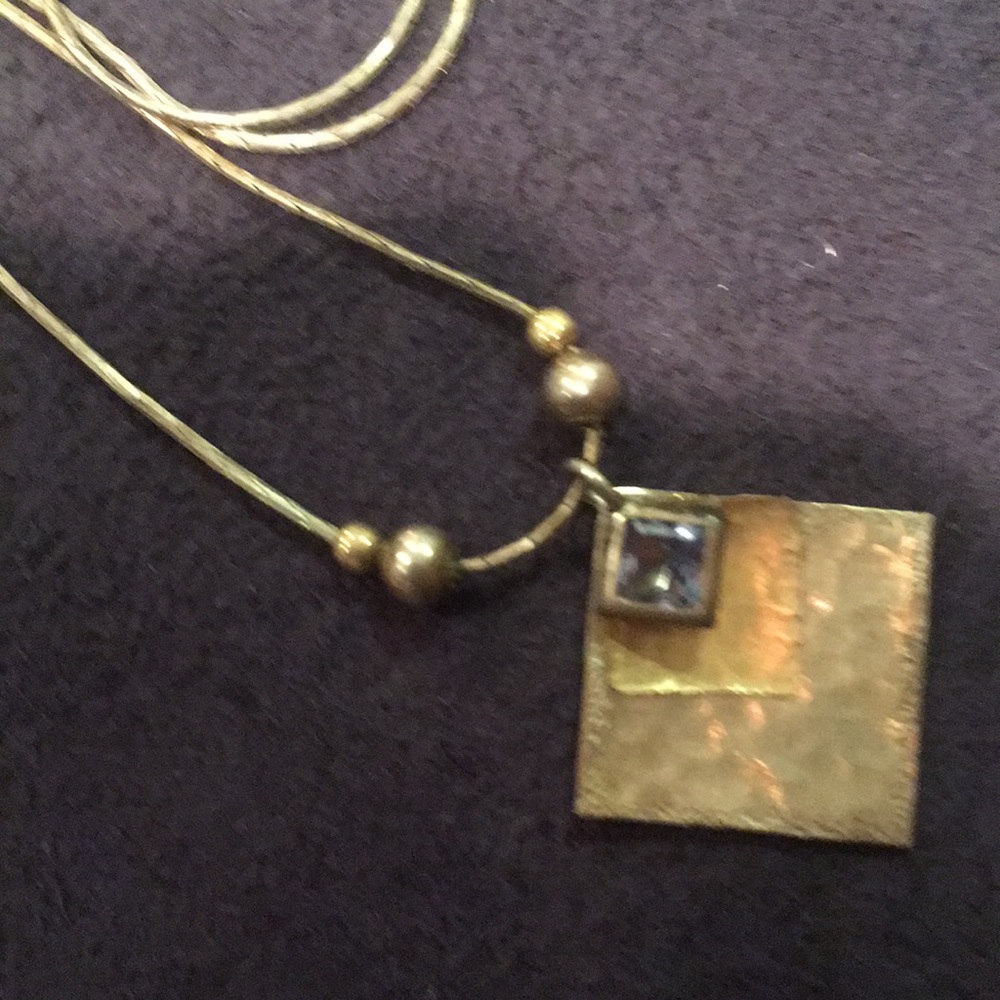 Goldtone Layered Pendant Necklace